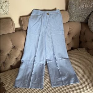 Zara Sky Blue Trousers with Gold Button